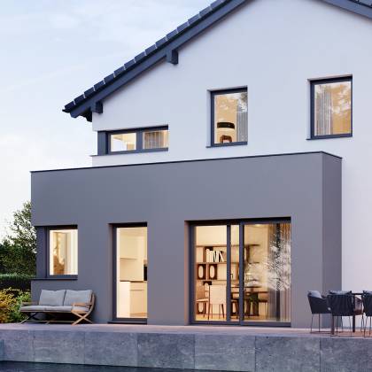 2-Farbige Putzfassade